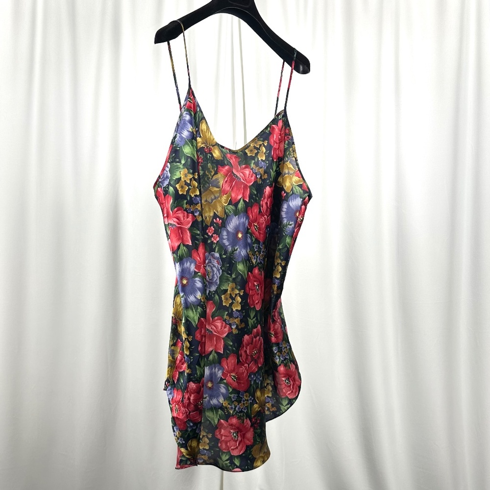 Vintage 90s Floral Slip Dress Linda for Eaton Spaghetti Straps - Picture 4 of 13